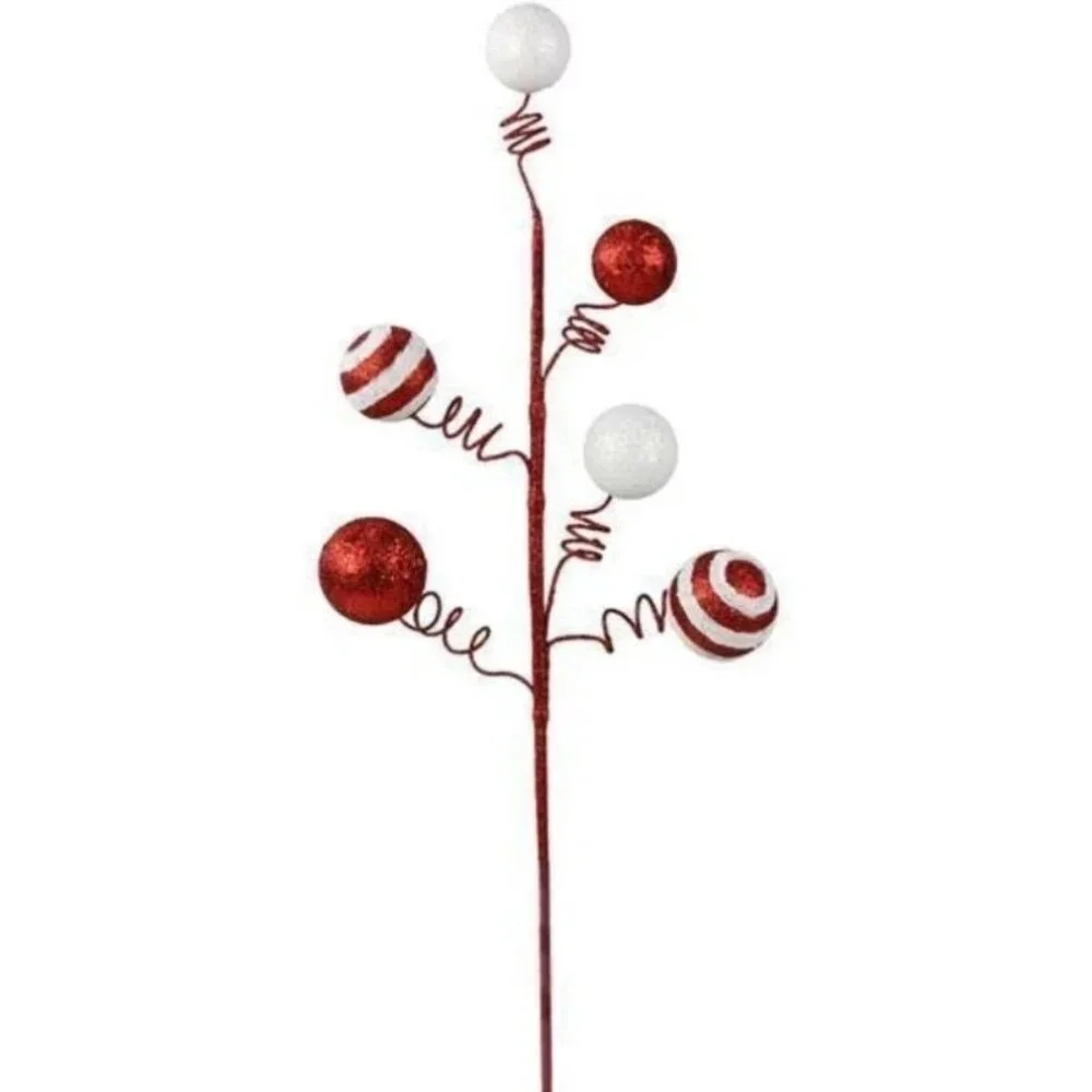 Glitter Ball Wire Curl Spray Festive Christmas, Valentine's Home Decor 22.75
